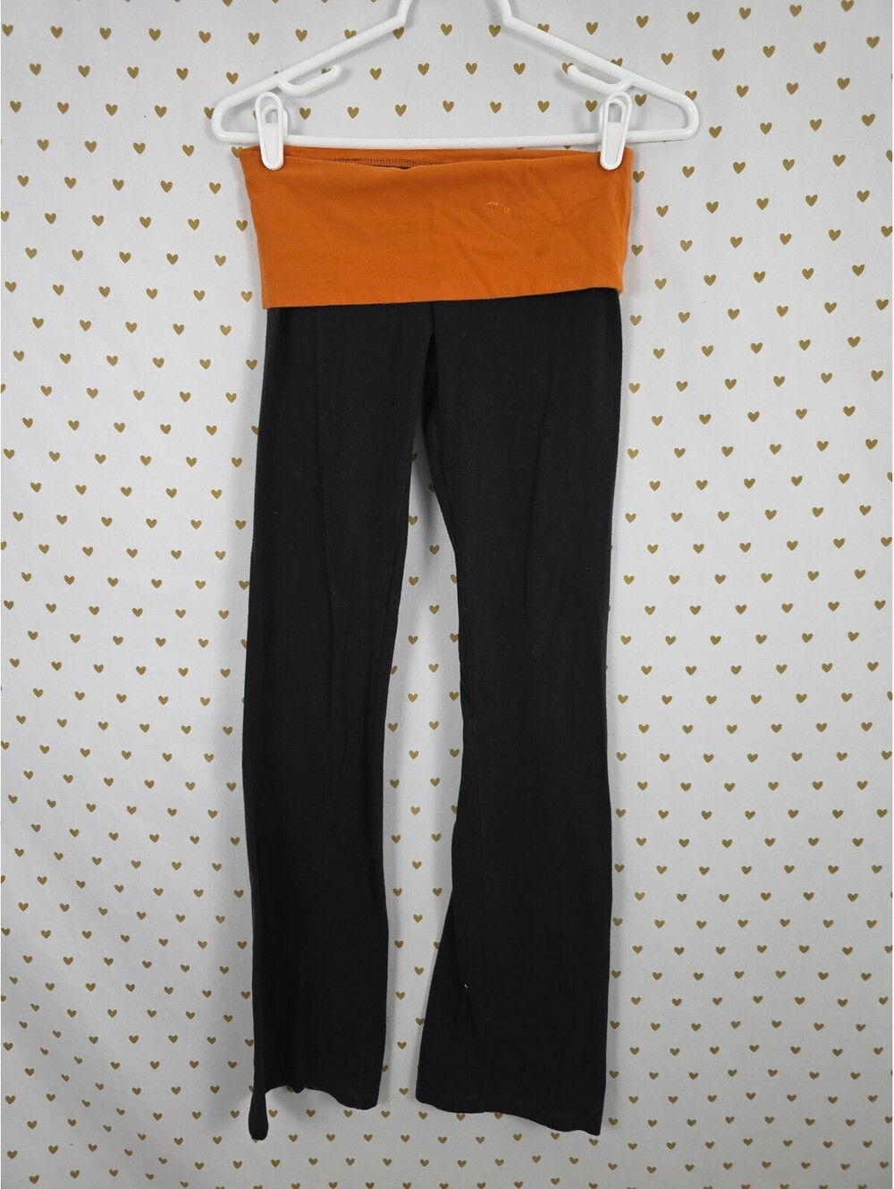 Victorias Secret PINK Texas Longhorns Foldover Yoga Pants Flare XS